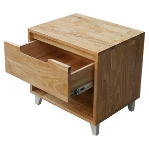 Cabecero minimalista de madera y caucho con patas de aluminio 50x40x48cm - Product Image 1
