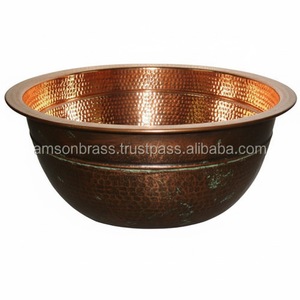 Bol de pédicure en cuivre martelé argenté antique de qualité supérieure, écologique, pour massage des pieds, bols de pédicure, bols de spa - Product Image 4