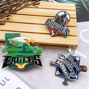 เข็มกลัดเคลือบผิวแบบแข็งลายการ์ตูนมีกลิตเตอร์ผลิตป้ายโลหะ - Product Image 2