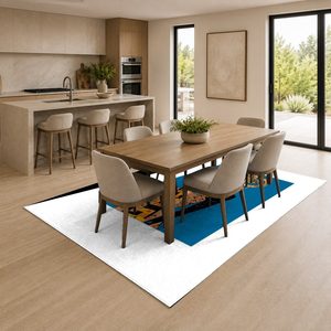 RUGS DEPOT LXDP-0469 Wholesale Blue Navy Traditional Medallion Digital Printed Machine Washable Chenille Area Rug Non <b>Slip</b> - Product Image 4