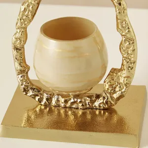 Portavelas de alambre metálico dorado Target World para velas votivas, hecho a mano para Navidad - Product Image 5