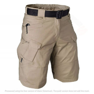 Pantalones cortos de alta calidad para hombre, pantalones Cargo, pantalones cortos con bolsillo lateral sólido, pantalones cortos transpirables de cintura elástica para hombre a la venta - Product Image 6