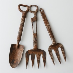 จอบเหล็กแบบชนบทใน Patina เสร็จสิ้นงานฝีมือที่มีความแข็งแรงเหมาะสำหรับการทำสวนและกลางแจ้งที่ไร้กาลเวลา - Product Image 3