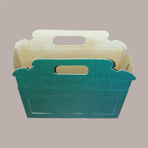 10pcs <b>Green</b> Silk Cardboard Box Case 190x60H120mm for 3 Jars of Sauces and Creams Party Favors - Product Image 3