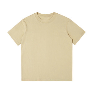 T-shirt a maniche corte con spalla dritta in cotone pesante e ampia tinta unita girocollo da uomo - Product Image 3