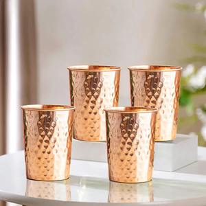 Handmade copper tumbler Antique finish copper <b>glass</b> Luxury copper <b>drinkware</b> Premium copper tumbler set - Product Image 2