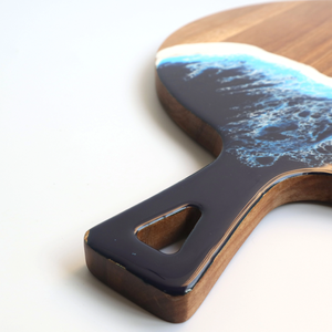 Mới đến cheeseboard với thiết kế thủ công độc đáo và xử lý sóng biển gỗ tếch và nhựa Epoxy thớt - Product Image 4
