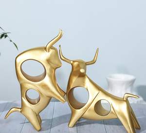 Fighting artístico, escultura metálica completa y estatuas hechas a mano para decoración elegante, adornos decorativos únicos para interiores modernos - Product Image 1