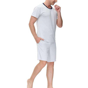 Venta al por mayor de camisetas lisas, conjunto corto de sudor, conjunto de 2 piezas, conjuntos de camisetas y pantalones cortos para hombre, Camiseta de algodón 100% de gran tamaño lavada para hombre - Product Image 3