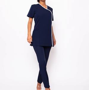 บริการ OEM ชุดยูนิฟอร์มสปาผ้าฝ้าย/โพลีเอสเตอร์ ชุดยูนิฟอร์มสปาสำหรับผู้หญิง เสื้อคลุมสำหรับร้านเสริมสวย ชุดยูนิฟอร์มสำหรับพนักงานสปา - Product Image 3