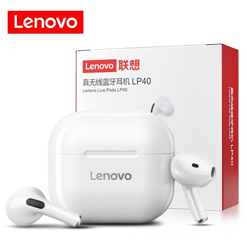 Беспроводные наушники Lenovo LP40, TWS, 9D hi-fi звук, мини-наушники с микрофоном, спортивные наушники