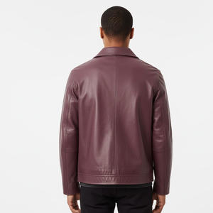 Veste de motard en peau de mouton véritable pour hommes fournisseur d'usine OEM en gros sur mesure vêtements d'extérieur élégants et durables chauds avant de moto - Product Image 2