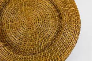 DHT Handicraft Retro Natural Rattan Round Woven Placemats Wedding Party Charger <b>Plate</b> <b>Mat</b> & Pads - Product Image 4