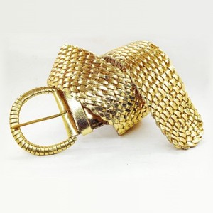 Ceintures de créateur en cuir tressé tissé d'approvisionnement en usine marque privée boucles de taille réglables coulissantes robe de pantalon à la taille tissée hommes - Product Image 3