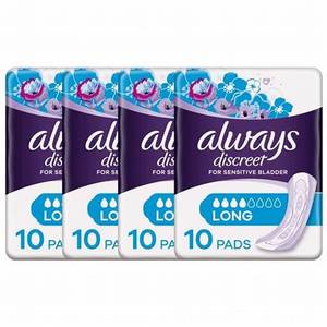 Always Discreet Adult Incontinence <b>Pads</b> for Women Light Absorbency Regular Length Postpartum <b>Nursing</b> <b>Pads</b> 30 Count x 3 Packs - Product Image 6