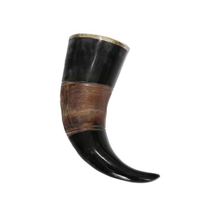 Cuerno Vikingo al por Mayor, Material Orgánico Ecológico, Cuerno para Beber, Café Genuino de la Mejor Calidad, Pulido, Tamaño Personalizado - Product Image 1