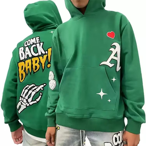 เสื้อฮู้ดผู้ชายลำลอง รุ่นใหม่ล่าสุด ดีไซน์ใหม่ สีพื้น ผ้าฝ้าย ระบายอากาศได้ดี สไตล์ผ้าฝ้ายผสม - Product Image 4