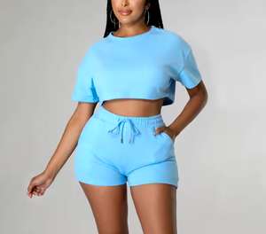 <b>Short</b> Sets Women Two Piece Polyester Long <b>Sleeve</b> <b>Top</b> and <b>Shorts</b> Windbreaker Set Matching Sets Women - Product Image 4
