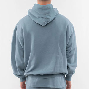 Sudadera con capucha de gran tamaño para hombre 100% algodón estampado personalizado en blanco hombro caído sudadera de peso pesado para invierno envío DDP - Product Image 2