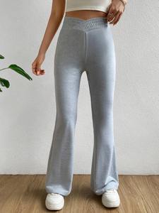 High Street usine approvisionnement direct XL taille femmes décontracté coton polaire survêtement hiver pantalon jambe large personnalisé bonne qualité piste - Product Image 4