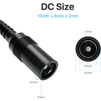 Adaptateur de prise de courant continu 5,5x2,1 mm mâle/femelle 12V FPC PCB IP67 RF/UHF pour système d'énergie solaire, caméra de sécurité domestique CCTV