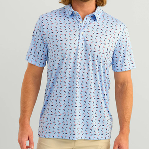 Venta al por mayor de algodón spandex hombres sólido de punto Casual Golf para camisas uniforme bordado Impresión logotipo personalizado - Product Image 1