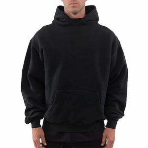 Sudadera con capucha bordada con logotipo personalizado unisex Sudadera de algodón 100% de alta calidad con estampado de hojaldre Fabricación de sudaderas con capucha de ropa personalizada - Product Image 1
