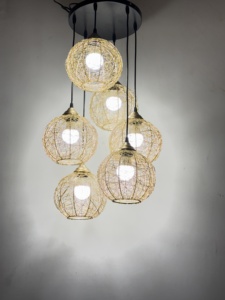 Lámpara colgante personalizable de lujo de estilo turco marroquí de Metal moderno, juego de luces ovaladas cuadradas largas para el hogar y la Oficina - Product Image 5