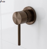 Mitigeur mural de douche et bain en laiton certifié, sans plomb, à levier unique, corps moleté, levier à broche unique, finition PVD, certifié Watermark