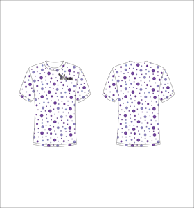 T-shirt à manches courtes pour homme, noir à pois, col rond, coupe classique, vêtement décontracté, impression numérique, 100% polyester, jersey respirant - Product Image 1