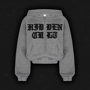Acid Washed Printing Tracksuit For Unisex Flared Style Custom Clothes Screen Printing Distressed 400GSM Sweat Suit - Product Image 2