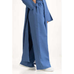 กางเกงขายาวทรงหลวมเอวกลางผ้าอ็อกซ์ฟอร์ดลำลอง รุ่น WM-COD-SS25-371B ทรงปกติสำหรับฤดูใบไม้ผลิ - Product Image 3