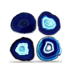 Fresh Design Tableware Accessories <b>Agate</b> <b>Coaster</b> With Gold Electroplated <b>Agate</b> Slice at Wholesale Price with Premium Quality - Product Image 3