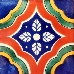 C #048 Diseño Mexicano Hecho a mano Azulejos pulidos para aplicación en pisos y paredes en dormitorio y sala de estar Uso interior - Product Image 1