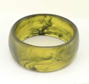 Pulseras de Resina Hechas a Mano, Personalizables, de Moda, con Dijes de Joyería Fina, Brazaletes Ovalados Anchos para Mujer - Product Image 4