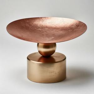 Bol de service à plateau royal en velours de forme ronde personnalisée pour la décoration de service de mariage d'hôtel à la maison - Product Image 2