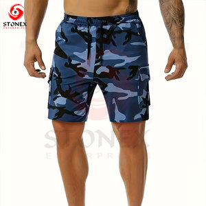 Pantalones Cortos Deportivos Transpirables para Hombre, Talla Grande, con Estampado |   Ropa de Playa Casual de Verano de Secado Rápido |   Cintura Elástica 100% Algodón con Logotipo Personalizado - Product Image 3