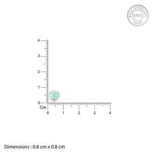 Plata Perfect Heart Studs 14K Gold Trendy Con Granate Amatista Diamante Rubí Zafiro Esmeralda para Compromiso - Product Image 2