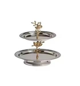 Aluminium Metal Bakeware 5 Tiers <b>Tall</b> Cake Stand Kitchen & <b>Table</b> Top Usage Customized Product Good Finishes Glam 5 Tiers Stand - Product Image 5