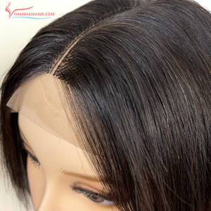 Wholesale Bone Straight <b>Bob</b> <b>Wig</b> – Vietnamese Human Hair, Transparent HD Full Lace Front <b>Wig</b>, Natural Hairline, Ready Stock - Product Image 3