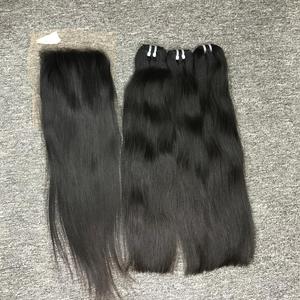 Juego completo de 3 mechones con cierre 100% Extensiones de cabello humano natural vietnamita recto 6x6 Hd con cierre Precio al por mayor - Product Image 6