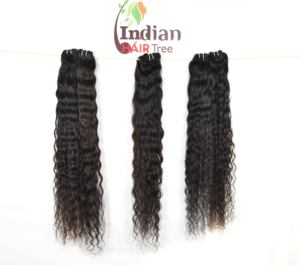 Extensions de cheveux humains vierges indiens à cuticules alignées, bouclées, style tissage Temple Vendors, couleur noire, 30 pouces, à vendre - Product Image 2