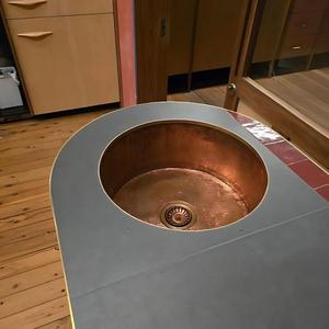 Martelé Design rond cuivre lavabo évier sous-monté ferme Style artisanat décoratif évier salle de bain cuisine accessoire - Product Image 5