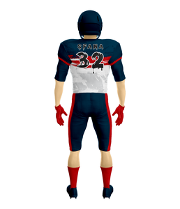 Uniforme de football américain 2025 Design personnalisé pour les jeunes adultes Tissu écologique Manches courtes Support OEM Option de livraison rapide - Product Image 2