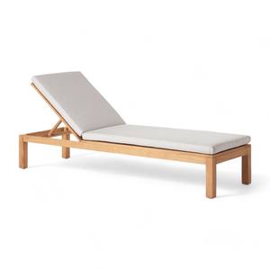 เก้าอี้ไม้สักแบบปรับได้สำหรับพักผ่อนหลังสวนระเบียงเก้าอี้เลานจ์ชายหาดผ่อนคลายเฟอร์นิเจอร์กลางแจ้งขายส่งเก้าอี้อาบแดด - Product Image 1