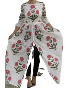 Pink Mogra <b>Cape</b> Set Indian Fashion Styling Quality Kurti and Pants From Indian Manufacturer - Product Image 1