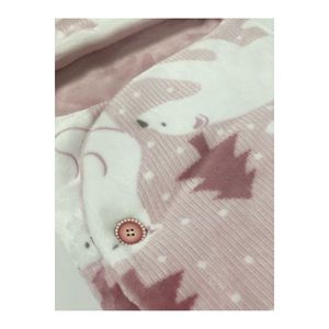 Coperta Swaddle fantasia orso polare rosa-blu