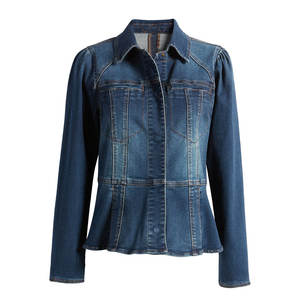 Light Wash Denim Jacket For Women Featuring Soft <b>Fabric</b> And Relaxed Fit Perfect For Spring Outfits - Product Image 4
