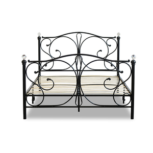 Best Selling <b>Black</b> Metal <b>Bed</b> Frame Steel CHRISTINA Strong Durable for Bedroom Use for Dormitories Bulk Supplier Bulk Sale - Product Image 3