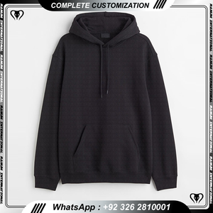 Sweat-shirt en coton épais surdimensionné de luxe 400gsm Logo personnalisé Sweat à capuche en éponge française pour hommes Hiver 460 Gsm Hoodie - Product Image 6